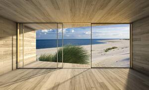 Fotótapéta - Kilátás az óceánra és a strandra (152,5x104 cm)