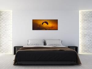 Ejtőernyős a naplementében képe (120x50 cm)