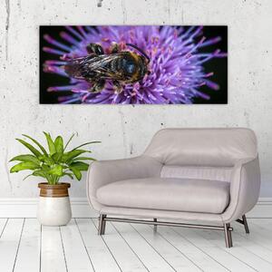 Méh a virágon képe (120x50 cm)