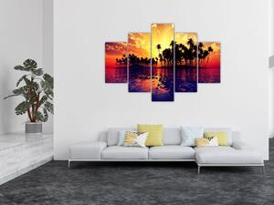 Egy sziget képe naplementekor (150x105 cm)