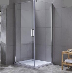 Diplon 90x90 cm, egy nyílóajtós szögletes zuhanykabin, 8 mm edzett áttetsző üveggel, 195 cm magas