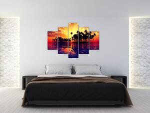 Egy sziget képe naplementekor (150x105 cm)