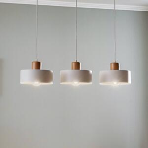 EMIBIG LIGHTING Tako függő világítás, 3 izzós, fehér, dimmelhető, Fehér / opál, Nappali / Étkező, fém, Modern