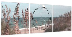 Kép - Rózsaszín strand (órával) (90x30 cm)
