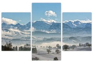 A havas hegyek képe (90x60 cm)