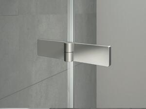 AQUATREND Jade N02 100x80/120x90 aszimmetrikus szögletes nyilóajtós zuhanykabin 6 mm vastag vízlepergető biztonsági üveggel, krómozott elemekkel, 195 cm magas