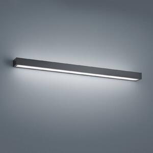 Helestra Theia LED fali lámpa, matt fekete 90 cm, Fekete, Fürdőszoba, fém, Modern