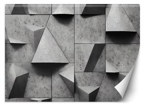 Gario Fotótapéta Geometrikus beton formák Anyag: Vlies, Méret: 200 x 140 cm