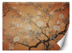 Gario Fotótapéta Madarak egy fa virággal Anyag: Vlies, Méret: 200 x 140 cm