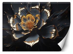 Gario Fotótapéta Arany fekete virág Anyag: Vlies, Méret: 200 x 140 cm