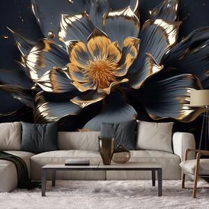Gario Fotótapéta Arany fekete virág Anyag: Vlies, Méret: 200 x 140 cm