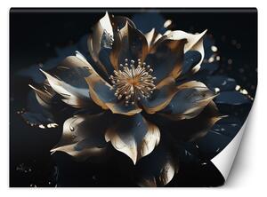 Gario Fotótapéta Kék-arany lótuszvirág Anyag: Vlies, Méret: 200 x 140 cm