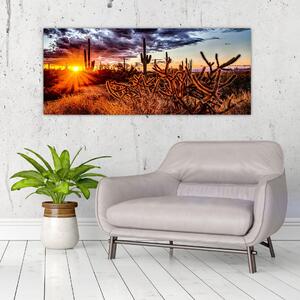 Kép - Arany sivatagi óra (120x50 cm)