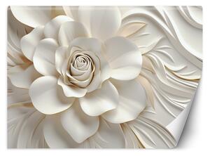 Gario Fotótapéta Gyönyörű fehér rózsa Anyag: Vlies, Méret: 200 x 140 cm