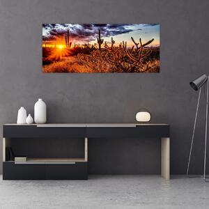 Kép - Arany sivatagi óra (120x50 cm)