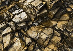 Fotótapéta - Arany sziklák (152,5x104 cm)