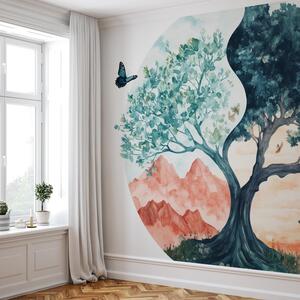 Fotótapéta - Akvarell életfa (147x102 cm)