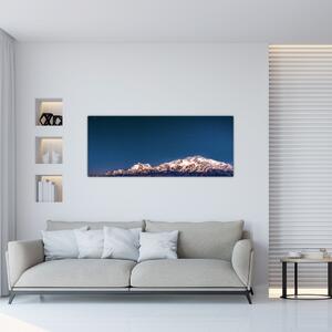 A hegyek és az éjszakai égbolt képe (120x50 cm)