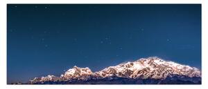 A hegyek és az éjszakai égbolt képe (120x50 cm)