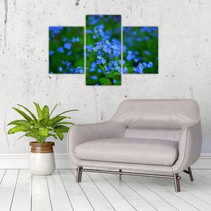 A kék virágok képe (90x60 cm)