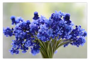 Kék virágos csokor képe (90x60 cm)
