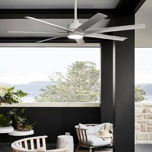 Beacon Lighting mennyezeti ventilátor világítással Atlanta fehér 142 cm csendes, dimmelhető, Fehér / opál, Nappali / Étkező, Műanyag, Modern