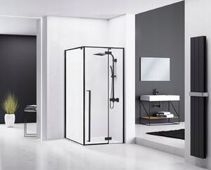 Rea - FARGO zuhanykabin 90 x 90 x 195 cm, matt fekete, átlátszó üveg, REA-K6318