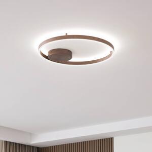 Lucande Smart LED mennyezeti lámpa Moise, kávé, CCT, Tuya, dimmelhető, Barna / rozsda, Nappali / Étkező, Alumínium, Modern