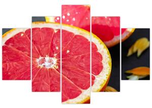 Szeletelt grapefruit képe (150x105 cm)