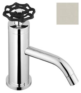 Reitano Rubinetteria Reitano Rubinetteria, INDUSTRY szabadon álló mosdócsap lefolyó nélkül, magasság 162 mm, nikkel / fekete, 5102TT8