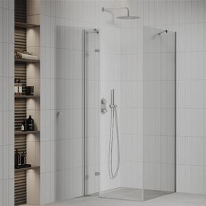 Mexen Roma 110x110 szögletes nyílóajtós zuhanykabin 6 mm vastag vízlepergető biztonsági üveggel, krómozott elemekkel, 190 cm magas