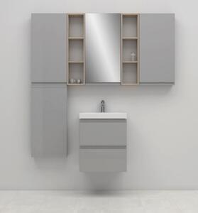 Cersanit - SET szekrény + mosdó, szürke fényű, Moduo 60, S801-222-DSM