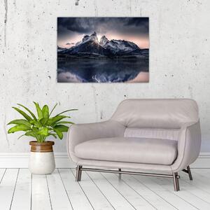 Tó és hegy képe (70x50 cm)