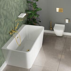Deante Silia kiegészítők, falra szerelhető WC kefe, arany fényes, ADI_Z711