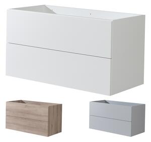 Mereo, Aira, fürdőszoba szekrény 101 cm, fehér, tölgy, szürke, MER-CN712S Variáns: Aira, fürdőszoba szekrény 101cm, fehér