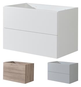 Mereo, Aira, fürdőszoba szekrény 81 cm, fehér, tölgy, szürke, MER-CN711S Variáns: Aira, kúpeľňová skrinka 81 cm, biela