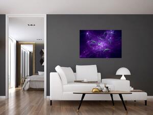 Kép - lila absztrakció (90x60 cm)