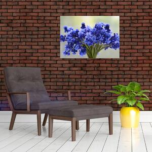 Kék virágos csokor képe (70x50 cm)