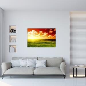 Rét képe ragyogó napfénnyel (90x60 cm)