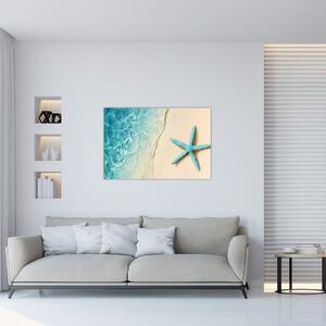 Kép - Tengeri csillag a tengerparton (90x60 cm)