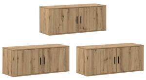 VidaXL Fali TV szekrény szett 3 pcs Artisan tölgy 100 x 34,5 x 40 cm