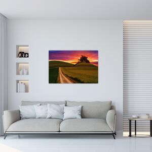 Mező és a színes ég képe (90x60 cm)