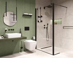 Deante Silia tartozékok, falra szerelhető WC kefe, fekete, ADI_N711