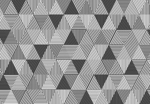 Fotótapéta - Fekete-fehér háromszögek (152,5x104 cm)
