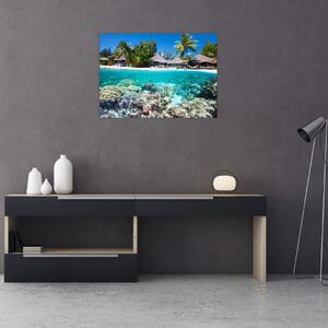 Tengerpart a trópusi szigeten képe (70x50 cm)