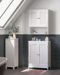 Fali fürdőszoba szekrény, fehér 60x20x70cm
