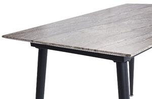 Kihúzható szürke kőhatású étkezőasztal 120/150 x 80 cm EFTALIA