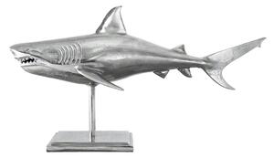 Shark ezüstszínű dekoráció 100 cm