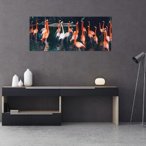 Flamingók csordája (120x50 cm)