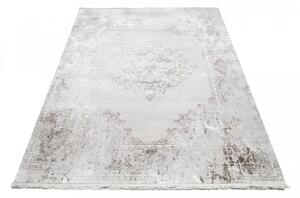 SAHARA Modern mintás vintage szőnyeg világos krémszínű és szürke Szélesség: 80 cm | Hossz: 150 cm